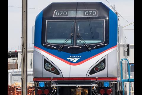The final Amtrak Cities Sprinter ACS-64 was handed over at Siemens’ manufacturing plant in Sacramento on June 2 (Photo: Siemens).